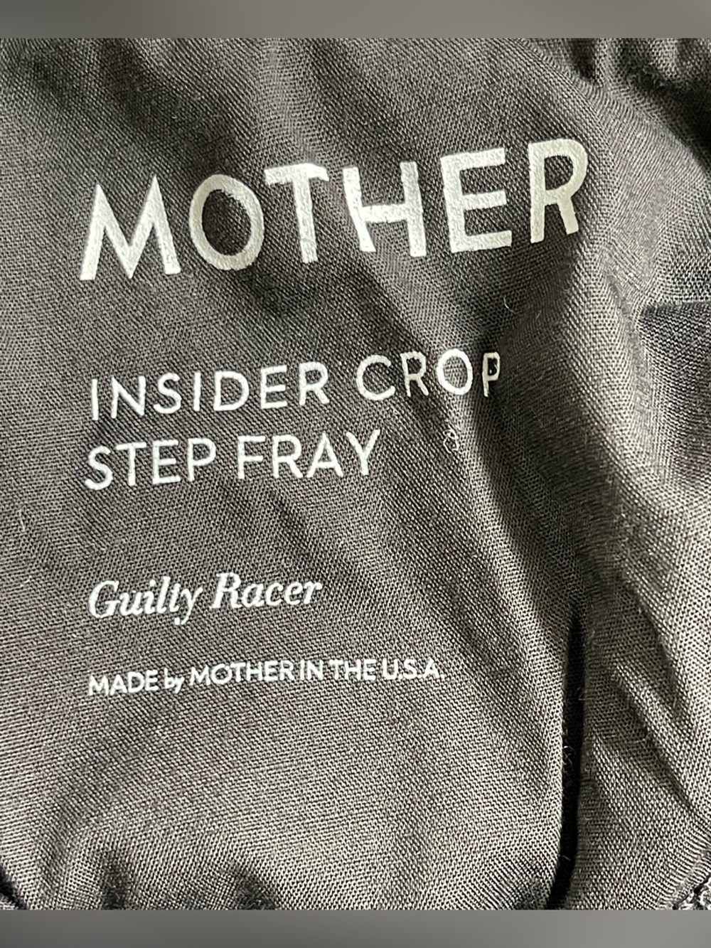 MOTHER INSIDER CROP STEP FRAY JEANS - GUILTY RACER. 26 - Picture 10 of 15